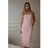 Růžové maxi šaty Kara