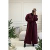 Vínový dlouhý kabát