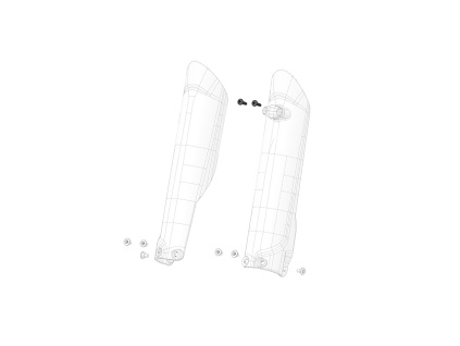 BRAKE BRACKET SCREWS ON FORK GUARD
