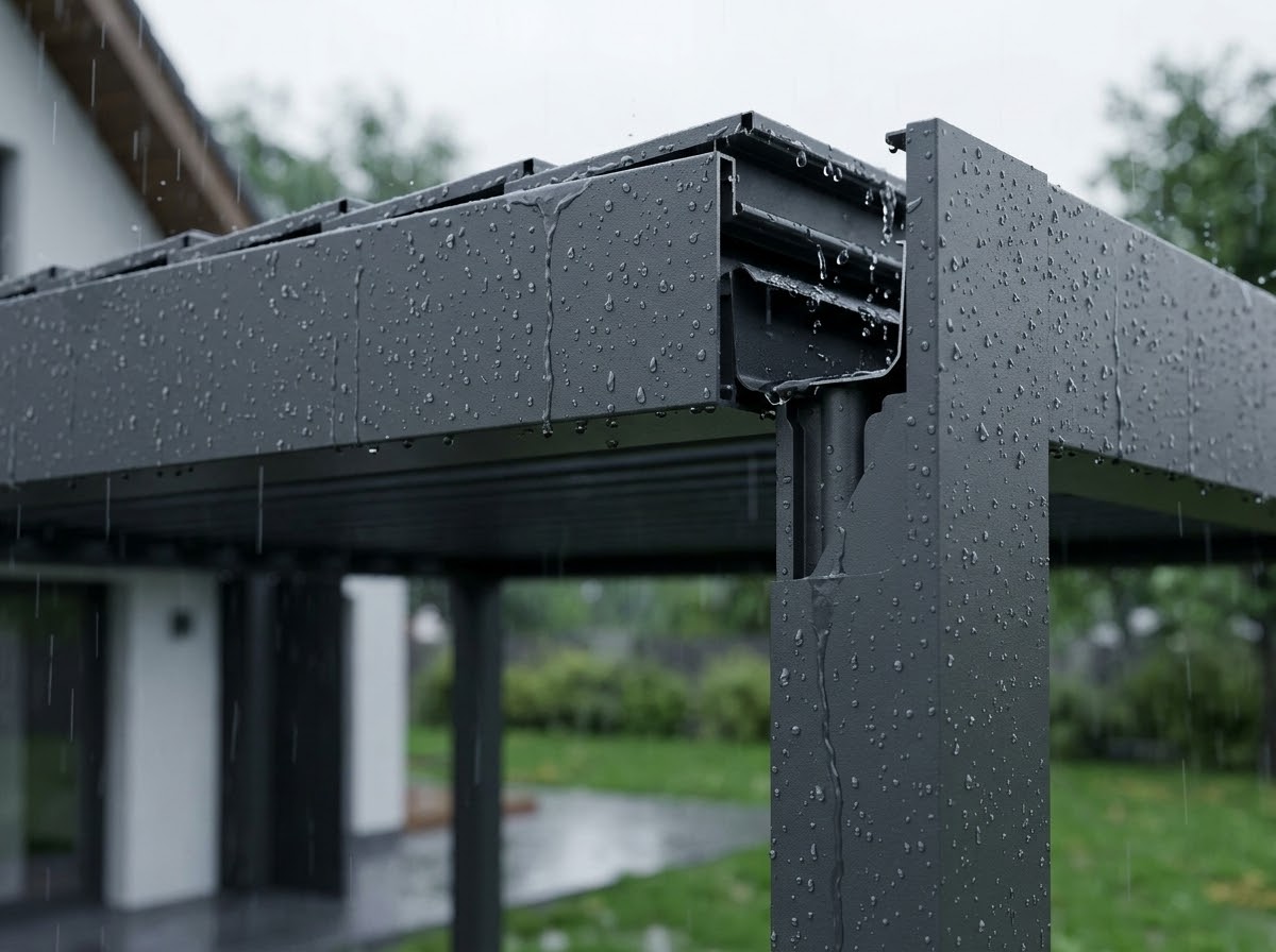 Detail hliníkového profilu a povrchu