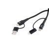 AMiO Kábel 4v1 (USB-A, USB-C do lightning a USB-C)