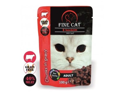 Fine cat kapsa beef 100gr