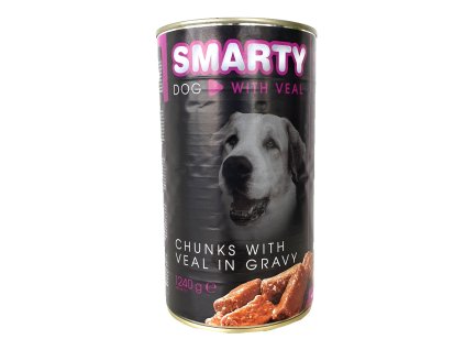 Smarty dog telecí chunks konzerva 1240 g