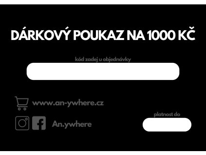 DÁRKOVÝ POUKAZ 1000 KČ, E-MAIL