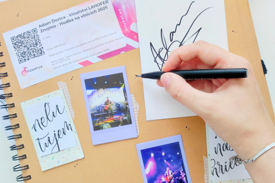 Scrapbooková vzpomínka na koncert Adama Ďurici
