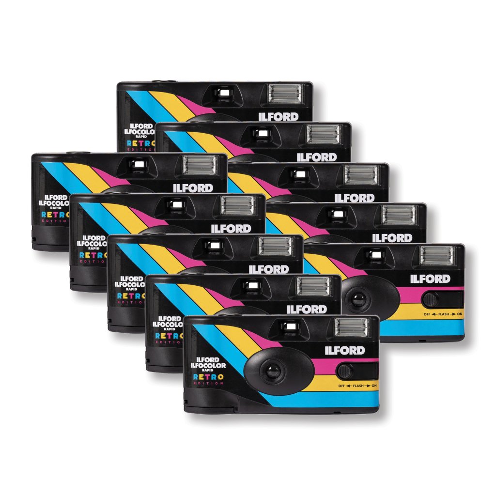 Ilford Ilfocolor Single Camera Rapid 27 Exp. Retro Edition 10 x Pack Box