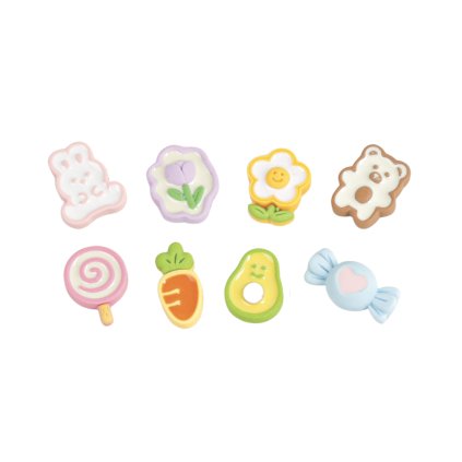 Lovely Resin Sticker Set Fruit