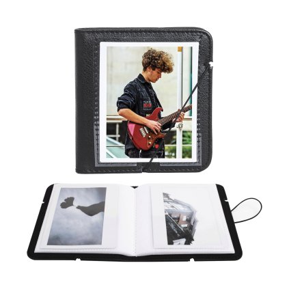 Instax Wide 28 Pocket Album Leather Black