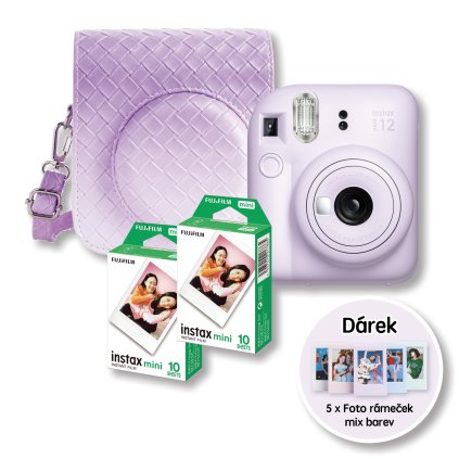 Instax Mini 12 Set Pattern 3v1 Lila