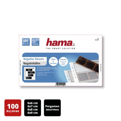 Hama Negative Sleeves 6x7cm 100ks 260x310 pergamen