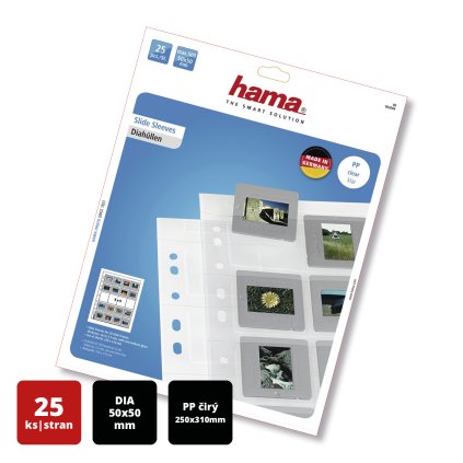 Hama Negative Sleeves 50x50mm (DIA) 25ks 250x310mm PP čirý2