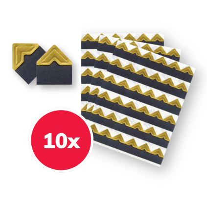 10869 3l photo corners 108 ks gold set 1