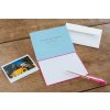 Fujifilm Instax Wide Photo Message Card - Pink & Light Blue 1pcs