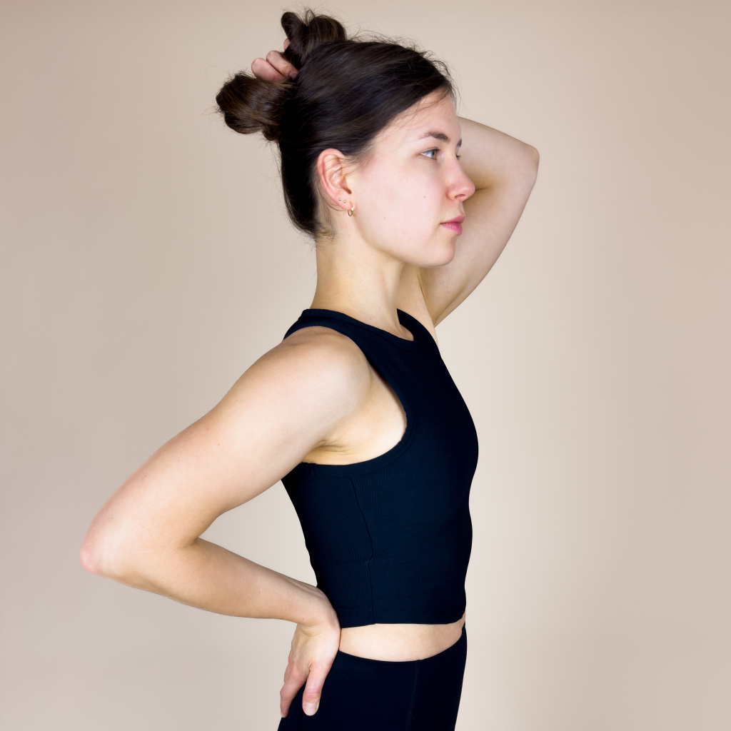 Bra Tank Top Rib // Black - Ananasana