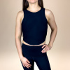 Anet crop top rib black 1