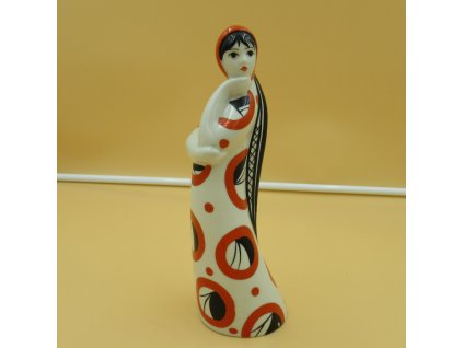 Soška "Dívka s copem". Starožitný porcelán.