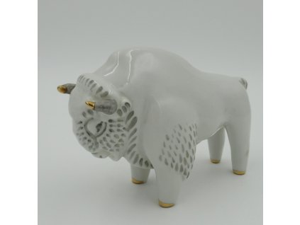 Zubr. Soška. Porcelán.