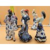 " Tančíci dívky ", sada 6ks. Starožitné sošky, porcelán.