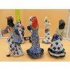 " Tančíci dívky ", sada 6ks. Starožitné sošky, porcelán.