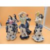 " Tančíci dívky ", sada 6ks. Starožitné sošky, porcelán.