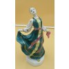Tančíci Dívka v zelených šatech. Soška. Porcelán.