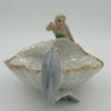 Mořská panna a delfín. Mísa na ovoce. Porcelán.