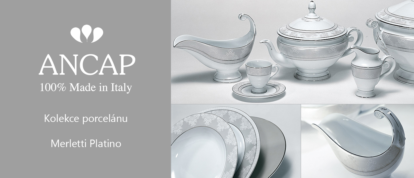 ANCAP - kolekce porcelanu Merletti Platino | Ancap.cz