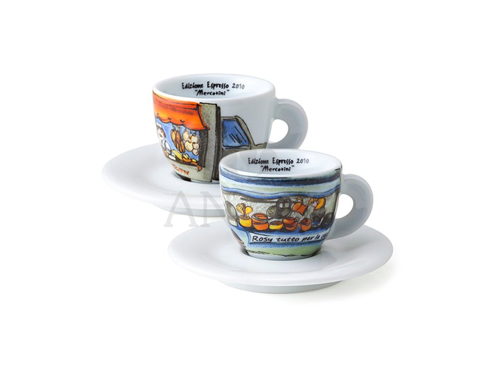 ANCAP - Mercatini espresso cup with saucer 60 ml 2 pcs