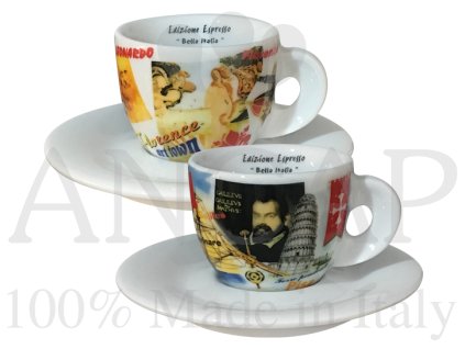 3291 bella italia 1 salek na espresso edex s podsalkem edex 60 ml sada 2 ks