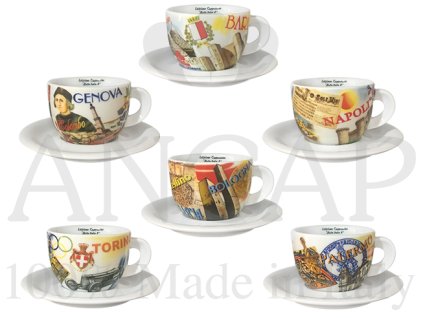 3333 bella italia 2 salek na cappuccino edex s podsalkem edex 190 ml sada 6 ks