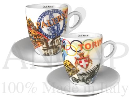 4146 bella italia 2 salek na dvojite espresso verona s podsalkem torino verona 130 ml sada 2 ks