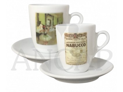 ANCAP - Mercatini espresso cup with saucer 60 ml 2 pcs