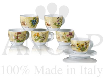 4275 italia fiorita salek na espresso edex s podsalkem edex 60 ml sada 6 ks