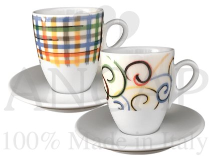 4398 riccioli co salek na dvojite espresso verona s podsalkem torino verona 130 ml sada 2 ks