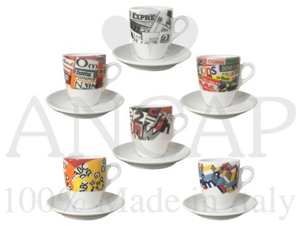 4374 stampa salek na dvojite espresso verona s podsalkem torino verona 130 ml sada 6 ks