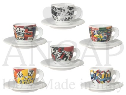 4338 stampa salek na espresso edex s podsalkem edex 60 ml sada 6 ks