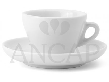 Ancap Verona Painted-Rim Cups and Saucers | 11.8oz in Black