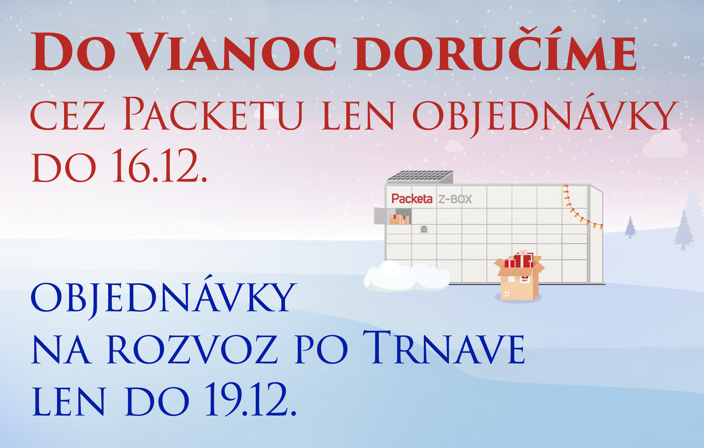 Doručenie do Vianoc
