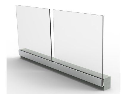 45976 celosklenene zabradlie v al profile 2500x1000mm