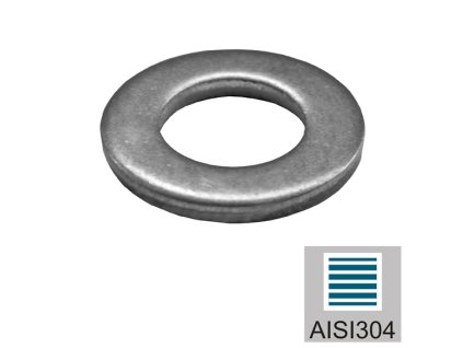 48040 podlozka plocha nerez aisi304 m5mm