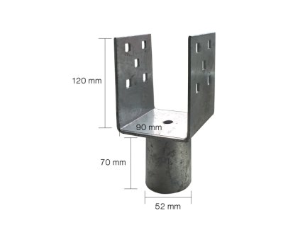 48832 nadstavec na zemnu skrutku zn u 90x90x120x52mm