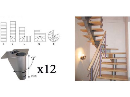 49471 schodisko segment v 2450 2230mm set 12x segment