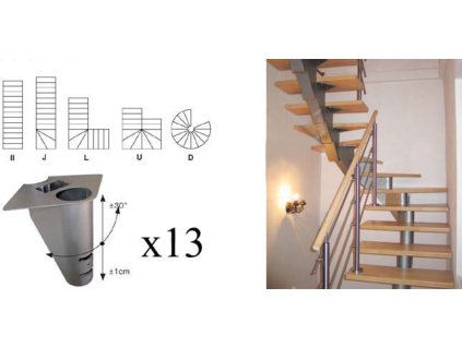 49483 schodisko segment v 2640 2400mm set 13x segment