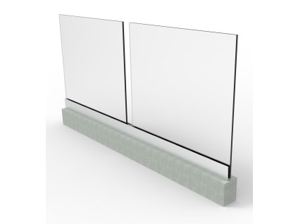 49873 celosklenene zabradlie v al profile 2500x1000mm