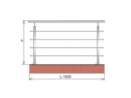50725 zabradlie vr aisi304 40x40x2 4xd12 h900 l1500mm