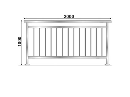 51586 zabradlie vertikal vk rovne aisi304 40x40x2