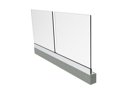 53167 celosklenene zabradlie v al profile 2500x1000mm