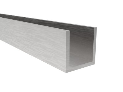 55180 zasklenie pevne profil u al imitacia nerez 20x20