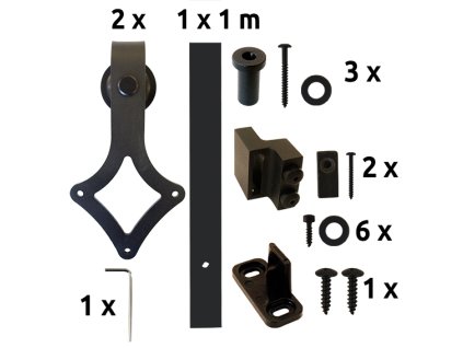 55681 kovanie pre posuvne dvere mini rhombus