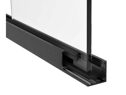 55825 zasklenie pevne profil u skladany black